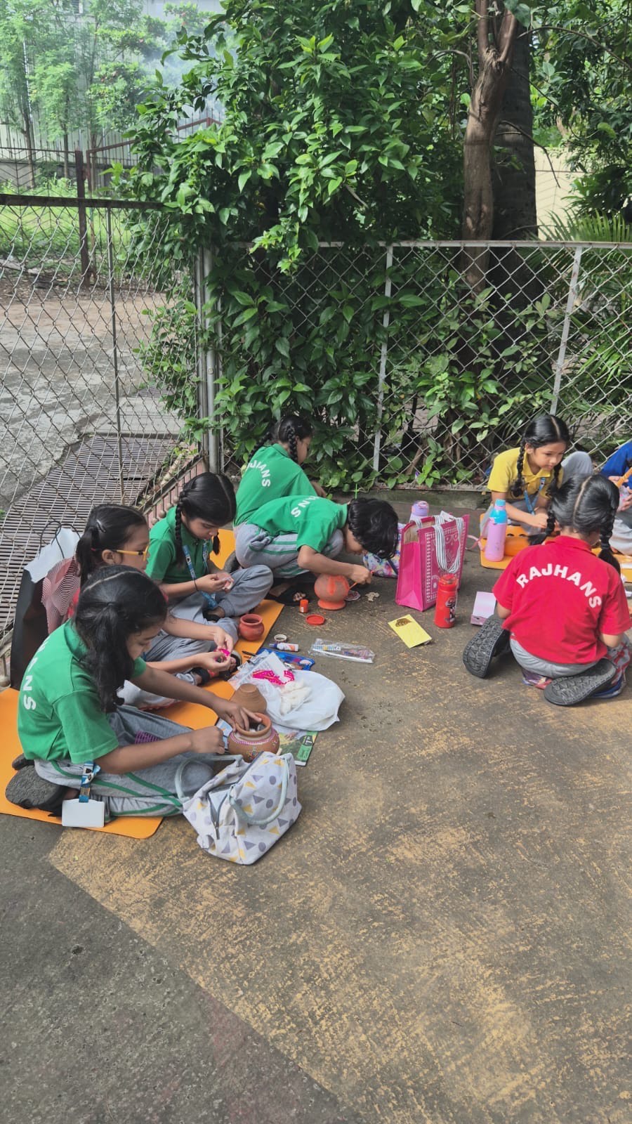 To celebrate  Janmashtami  , pot decoration activity was organized for grade 2 .