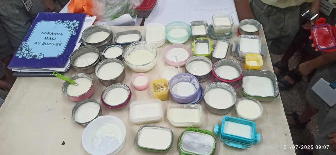 In the Hindi period grade 2  had curd making activity for the poem Cheenta .