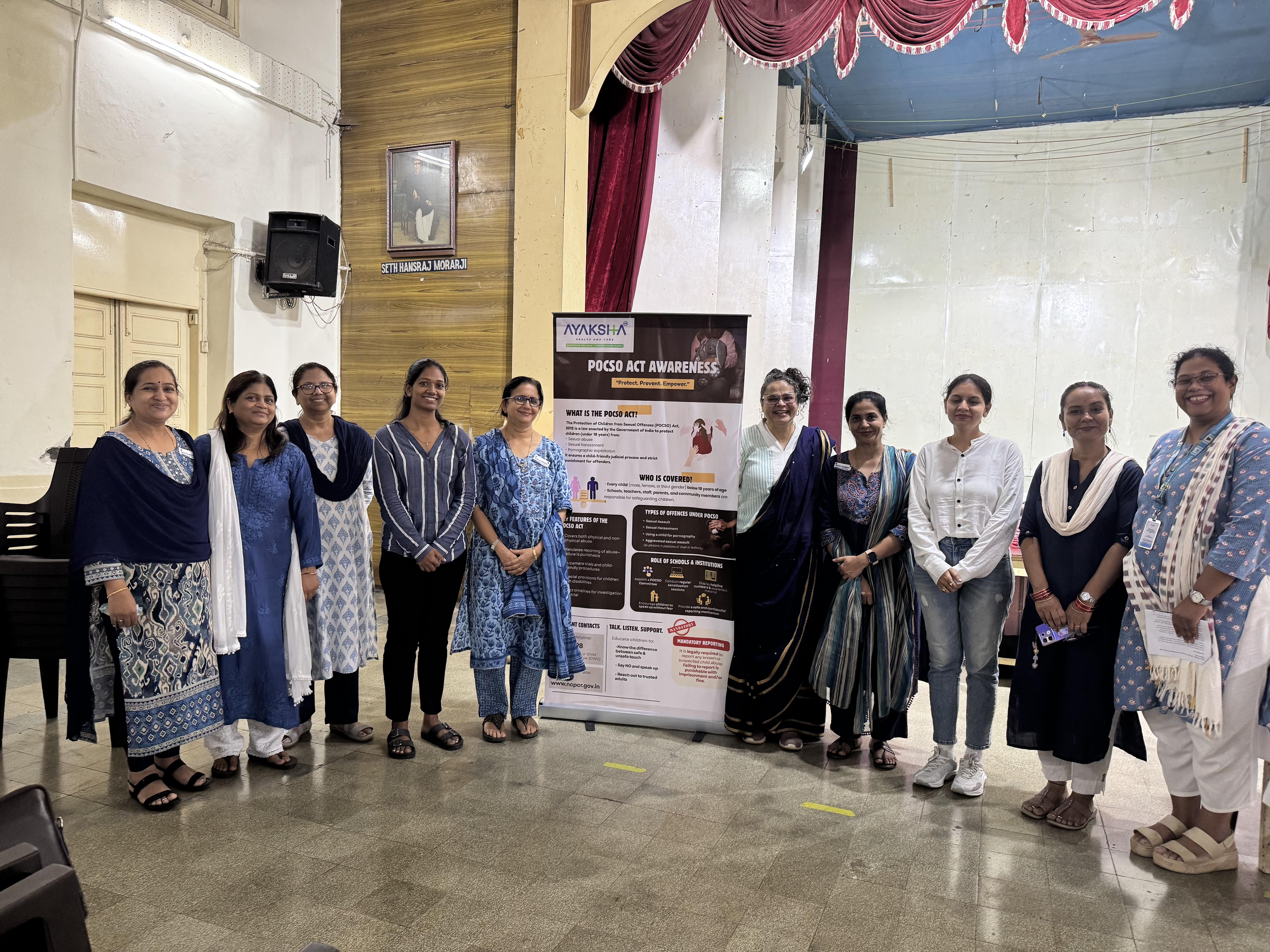 POCSO Act Awareness Workshop” conducted by Ayaksha Health and Care Organisation