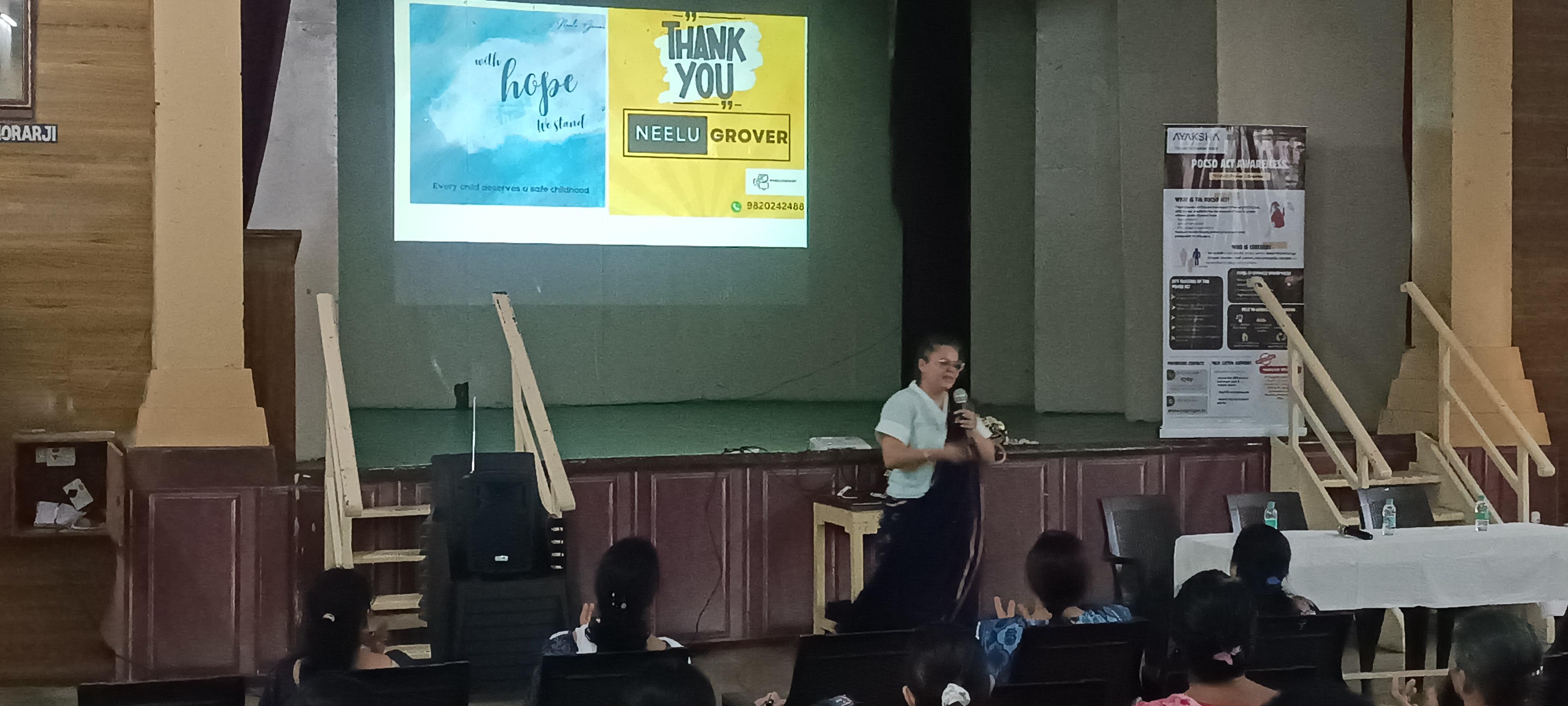 POCSO Act Awareness Workshop” conducted by Ayaksha Health and Care Organisation