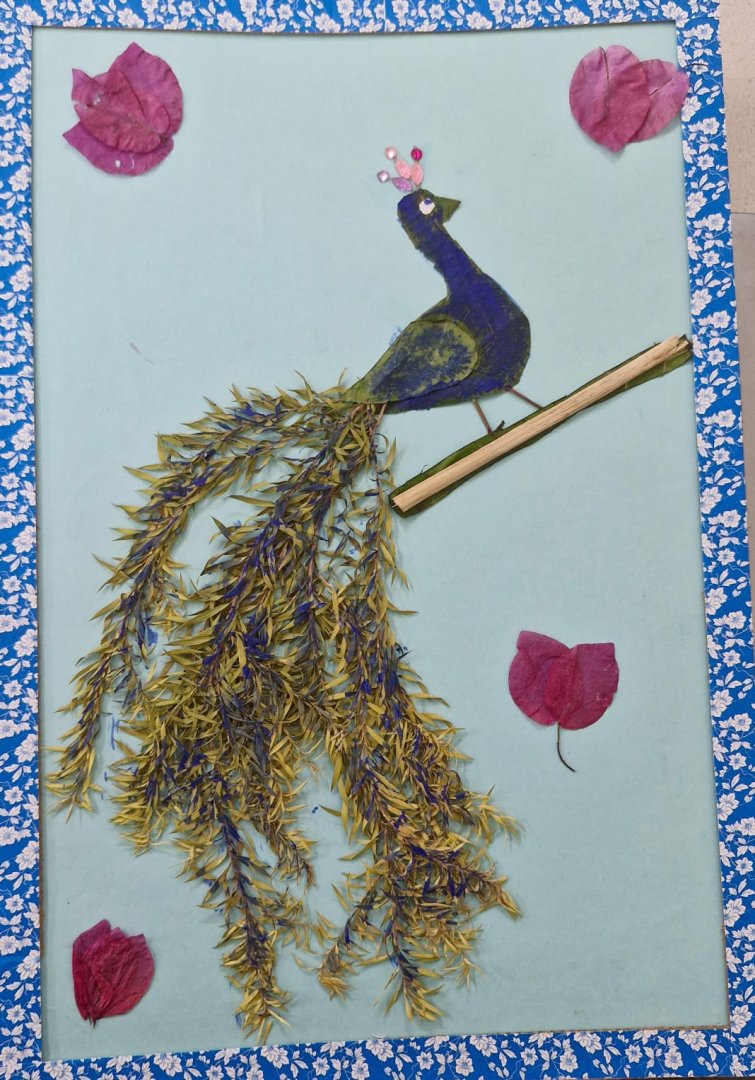 STD. VIII-FLOWER AND LEAF PRESSING ENGLISH ACTIVITY